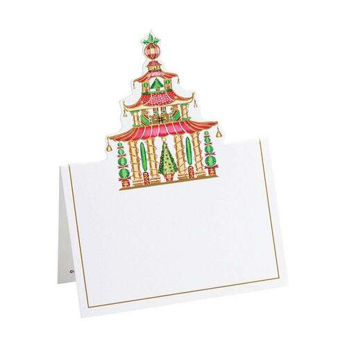 91912p caspari christmas pagodas die cut place cards 8 per package 28525462618247 1024x1024
