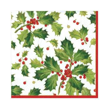 13420l caspari gilded holly paper luncheon napkins in white 20 per package 11857442865199 1024x1024