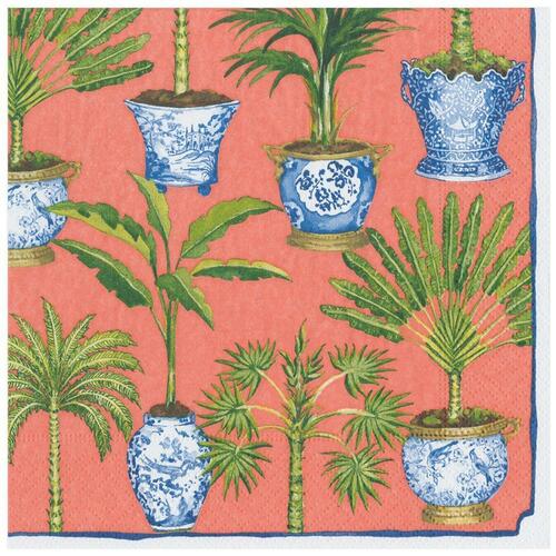 14401d caspari potted palms paper dinner napkins in coral 20 per package 28395635146887 6ac7dee8 a478 48e5 8527 6d039496f47a