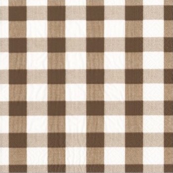 20 servilletas de papel lunch chocolate gingham