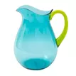 Jug003 caspari acrylic pitcher in turquoise with green handle 1 each 15397789302919 1024x1024