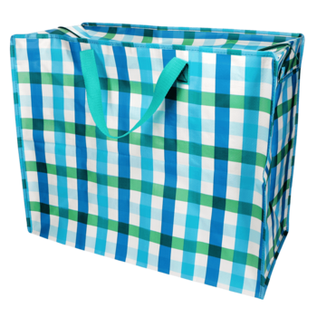 31878 2 blue ginham jumbo bag
