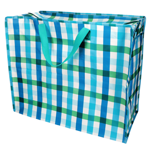 31878 2 blue ginham jumbo bag